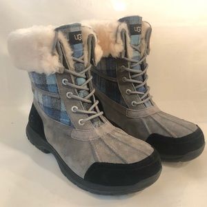UGG Butte Blue Plaid Waterproof VibramWinter Boot